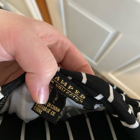 Black and white striped pants - Picture 3 of 5